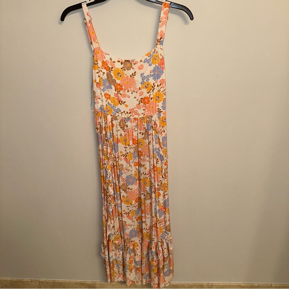 Petal and Pup floral maxi dress with adjustable straps and tie back